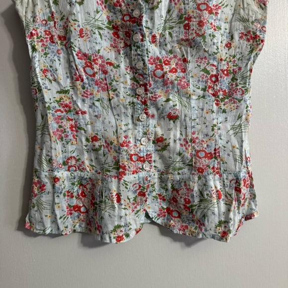 H&M Sheer Basic Floral Shirt Size XS - Picture 6 of 7